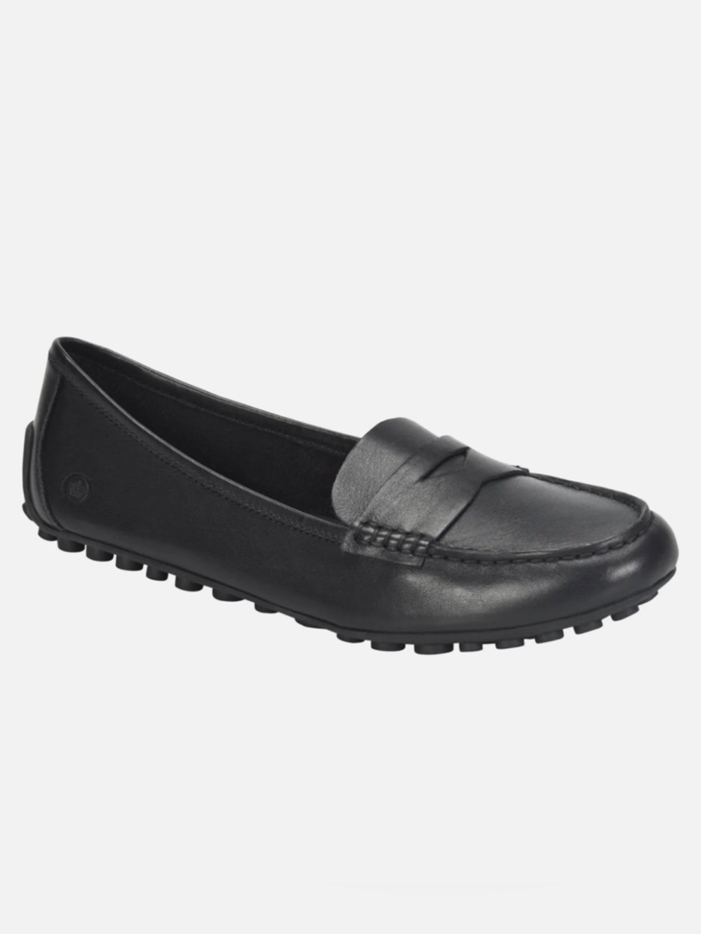 Born Malena Black Leather Driving Shoes Penny Loafers — Size 7.5